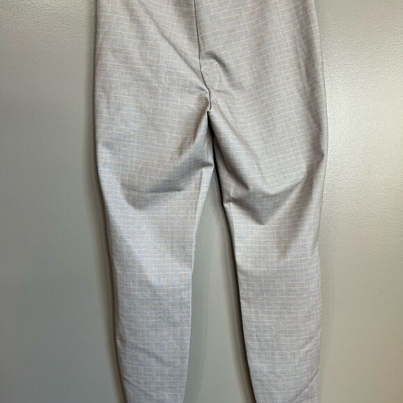 Nanette Lepore pull on grey white checkered ankle pants academia professional - Picture 7 of 16
